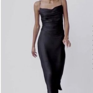 Zara backless black S satin beautiful dress